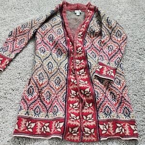 Sundance Red and Blue Knit Sweater